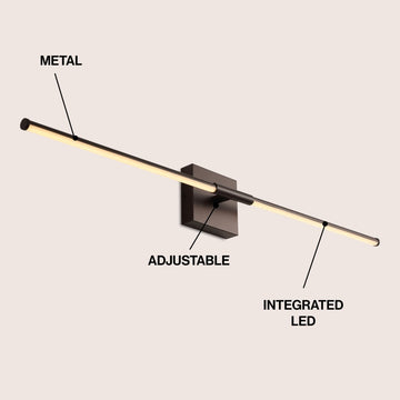 Makena Modern Minimalist Dimmable Integrated LED Metal Wall Sconce